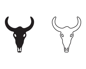 The teeth and jaw structure of a cow skull are adapted for chewing plant matter, with large molars at the back for grinding. 