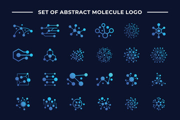 Set of molecule logo design