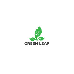 Art & Illustration Green leaf organic nature logo design