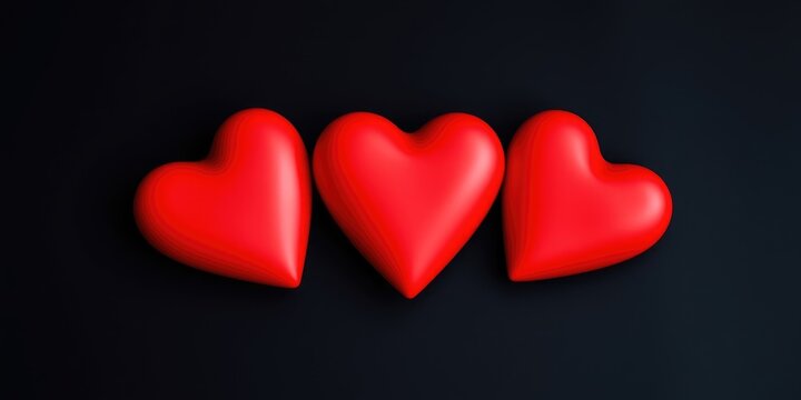 Vibrant red hearts in varied sizes form a charming sticker set, perfect for customizing gifts, cards, and decorations for Valentine's Day celebrations