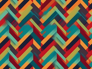 Abstract Geometric Pattern with Vibrant Colors and Diagonal Lines