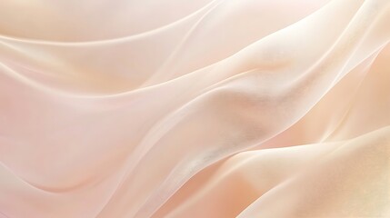 Soft Peach Fabric Draped In Elegant Waves
