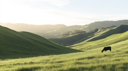 Obraz premium Grazing in Open Grasslands of National Park