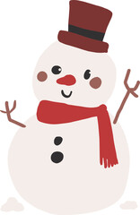 snowman with a scarf