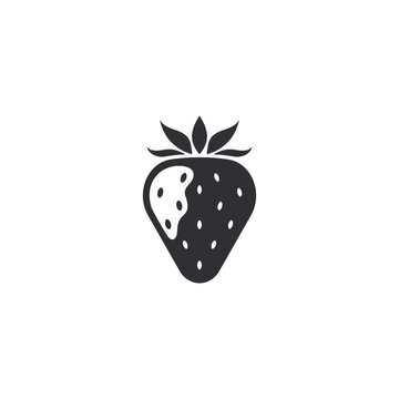 recommend clip art: Strawberry icon. Strawberry silhouette. Strawberry stencil. Fresh berry. Wild strawberry. Fresh fruits. Logo template. Food icon. Symbol of vegetarianism. Healthy food. Proper nutrition. Berry juice 