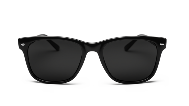 black sunglasses isolated on a white background