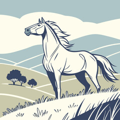 horse in the field