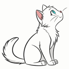 Fototapeta premium illustration of a cat