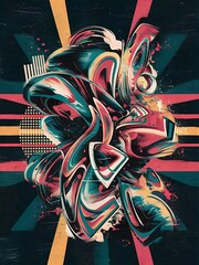 Obraz premium Abstract avangarde retro background