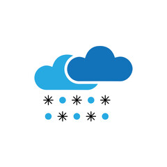 Snowy Day icon illustration flat