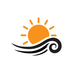 Windy Day icon illustration flat