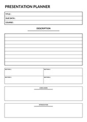 Presentation planner