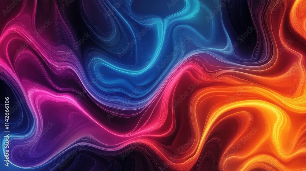 Poster An abstract gradient background blending vibrant colors with smooth transitions