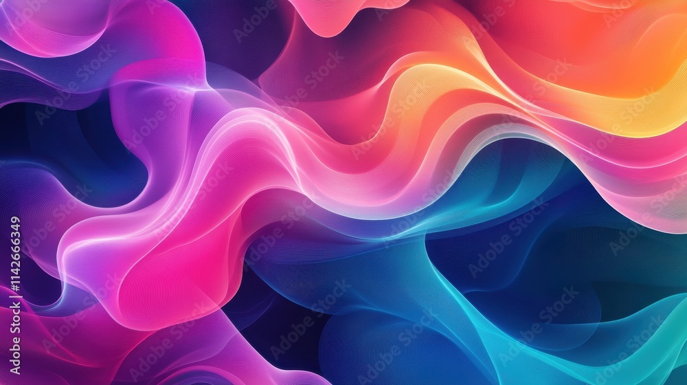 Poster An abstract gradient background blending vibrant colors with smooth transitions