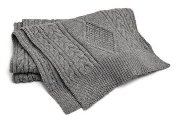 Gray warm scarf