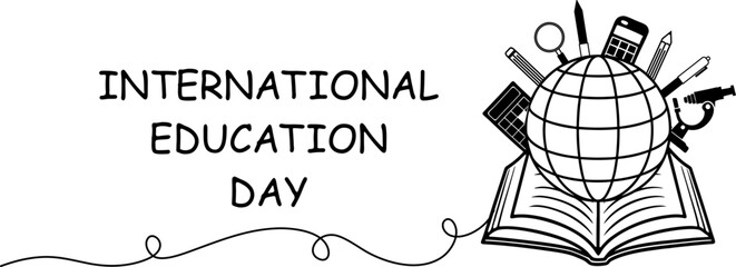 international education day vector on transparent background