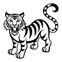 Obraz premium Fierce Tiger Head vector Design 