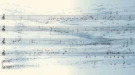 Naklejka premium Abstract musical score background.