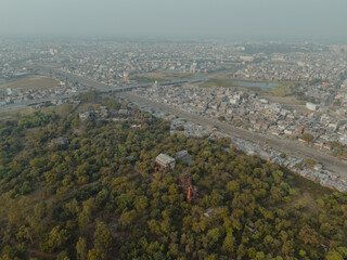 aerial view of the city
