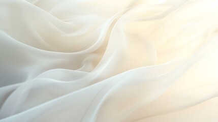 Fototapeta premium Soft Draped Cream Colored Fabric Texture