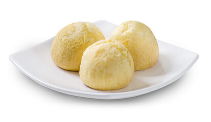 Cheese breads on a white plate