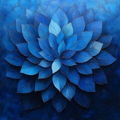 Obraz premium Abstract leaf floral blue design picture high resolution hd image