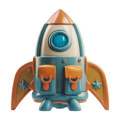 Retro Rocket Ready for Launch 