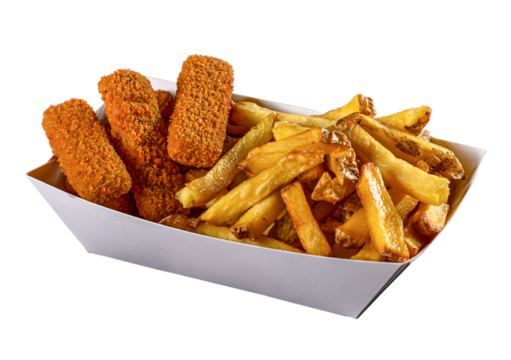 Fries and fish nuggets