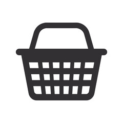 Fototapeta premium Shopping basket icon silhouette vector illustration