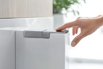 Sleek Modern Refrigerator with User-Friendly Touch Controls and Contemporary Design, Highlighting Innovative Technology and Minimalist Aesthetics for Modern Kitchens