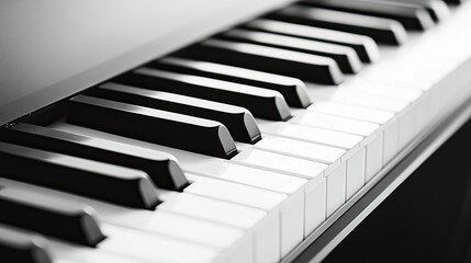 Naklejka premium close up Piano keyboard Musical Art Concept isolated on white background