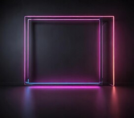 Dark gradient background with neon light glow, gradient background, technology