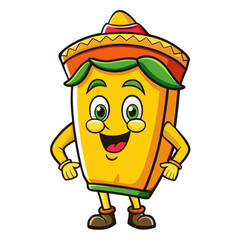 Cartoon tamale character vector art illustration