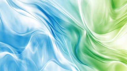 Obraz premium Abstract Blue and Green Wavy Fabric Design