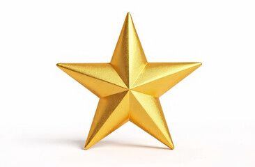 Obraz premium Golden star, isolate on white background.