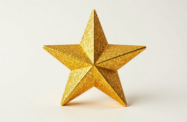 Obraz premium Golden star, isolate on white background.