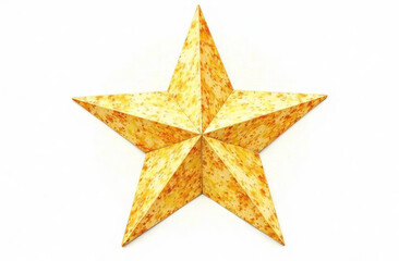 Fototapeta premium Golden star, isolate on white background.