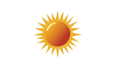 2d Cartoon Sun Vector Illustration.