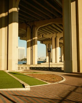 Under the Fuller Warren Bridge in Riverside, Jacksonville, Florida