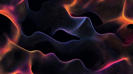 Fototapeta premium Abstract colorful wave pattern with dynamic fluid motions.
