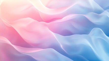 Obraz premium Abstract waves of colorful fabric creating a soft background.
