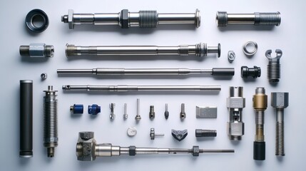 Obraz premium Dismantled Parts Display on Neutral Background