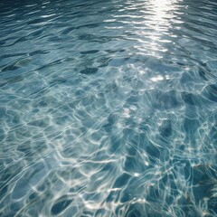 Obraz premium Pool water with gentle ripples creating mesmerizing light patterns, light, aqua, serene, waves, pattern