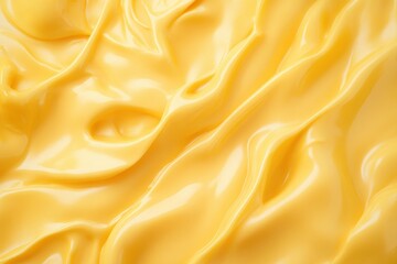 Close-up of Melted Cheese Texture, Showing Rich, Creamy, and Deliciously Oozing Yellow Substance.