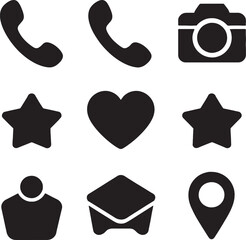 Collection of Connect Icons.Contact us icon set.Contact and Communication Icons.Set of Communication icon.