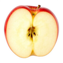 Fresh Red Apple Isolated on White Background with Natural Shine