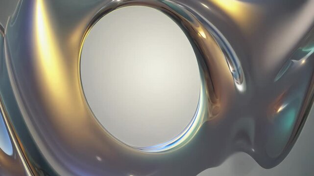 Glossy metaballs seamlessly merge and separate in smooth, organic motion. Abstract shapes with cinematic lighting, perfect for dynamic and modern designs or wallpapers. metamorphosis, transformation