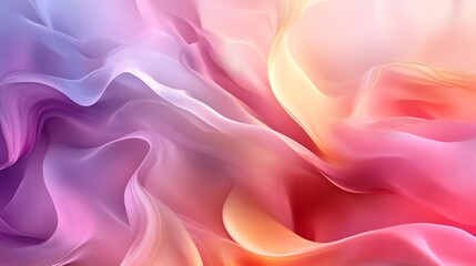 Obraz premium Abstract Pink Purple and Orange Wave Design