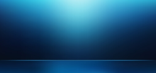 Blue gradient background with soft blurred winter colors. Abstract studio product presentation with podium floor. Vector illustration