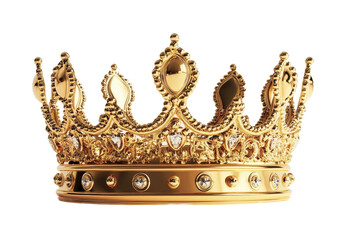 Royal crown isolated on transparent background